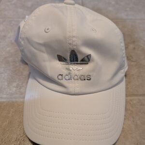 Adidas White Trefoil Logo Baseball Cap
